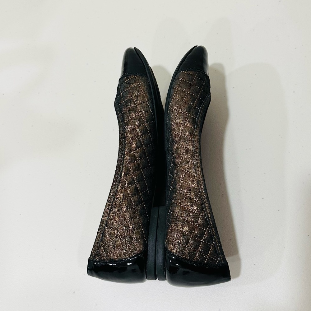 Born Leather Riley Quilted Ballet Flats Size 6,5 Patent Cap‎ Toe Comfort Shoes - Picture 7 of 10